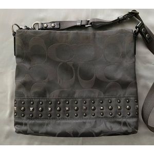 Steel Gray Coach Shoulder Bag
